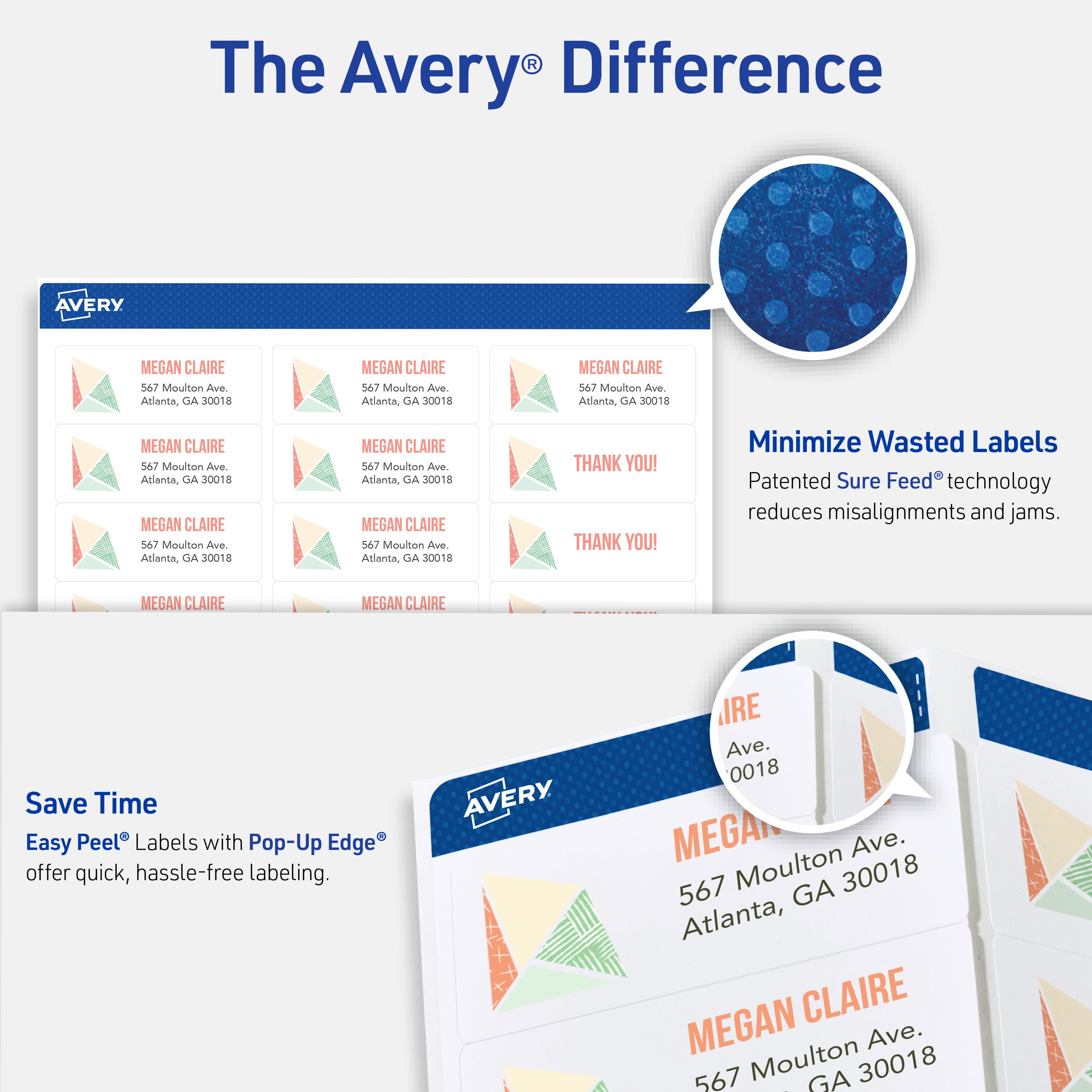Easy Peel® Address Labels with Sure Feed® 18160 | Avery